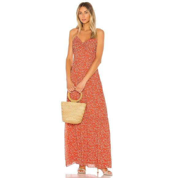 NWT Divine Heritage Sweet Virginia Ditsy Maxi in Strawberry Size Small